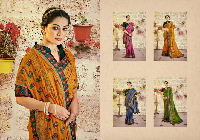 Floral Rangoli By Ynf Party Wear Sarees Catalog
